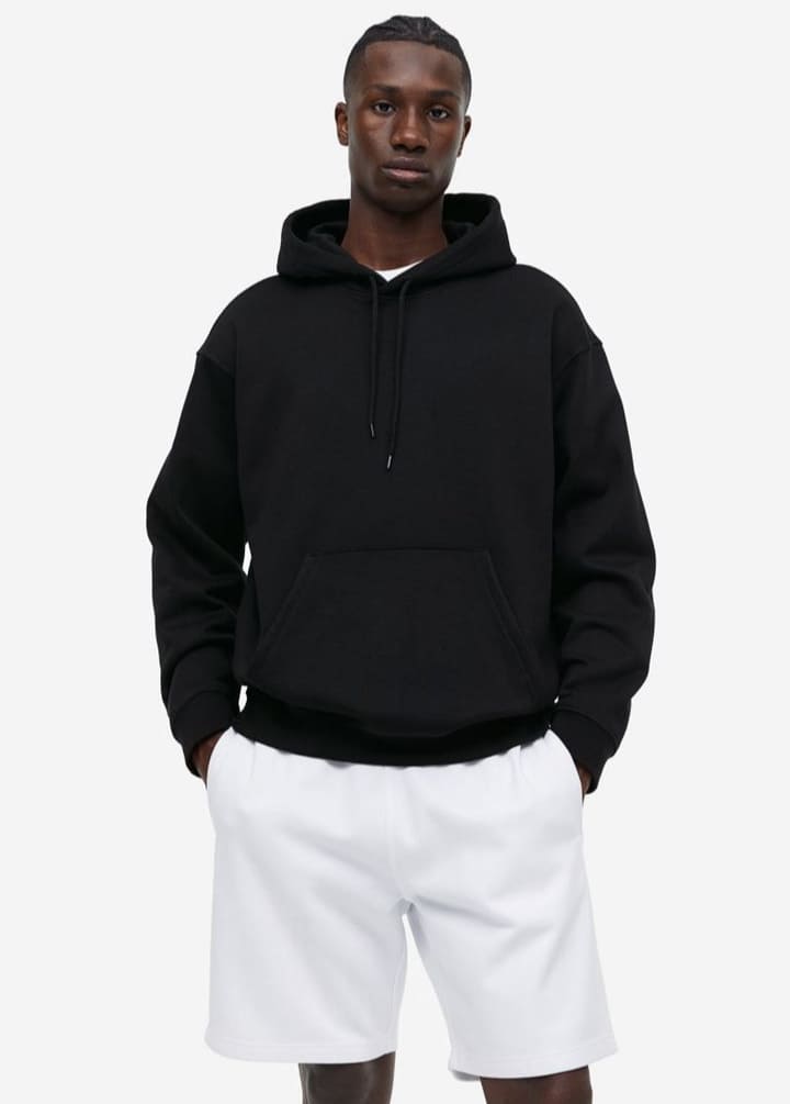 Loose Fit Hoodie - Black