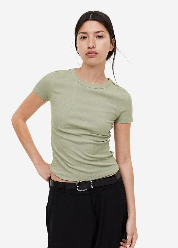 Ribbed modal T-shirt