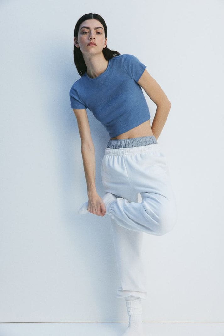 Cotton jersey top - Blue