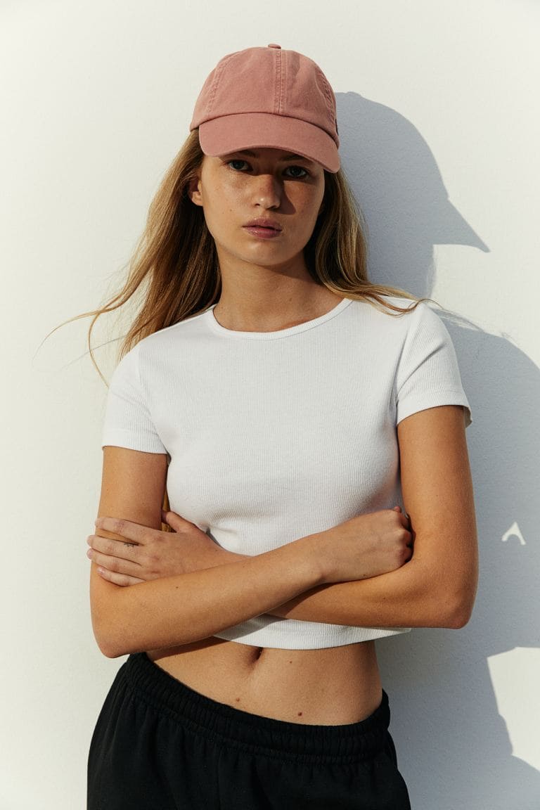 Cotton jersey top - White