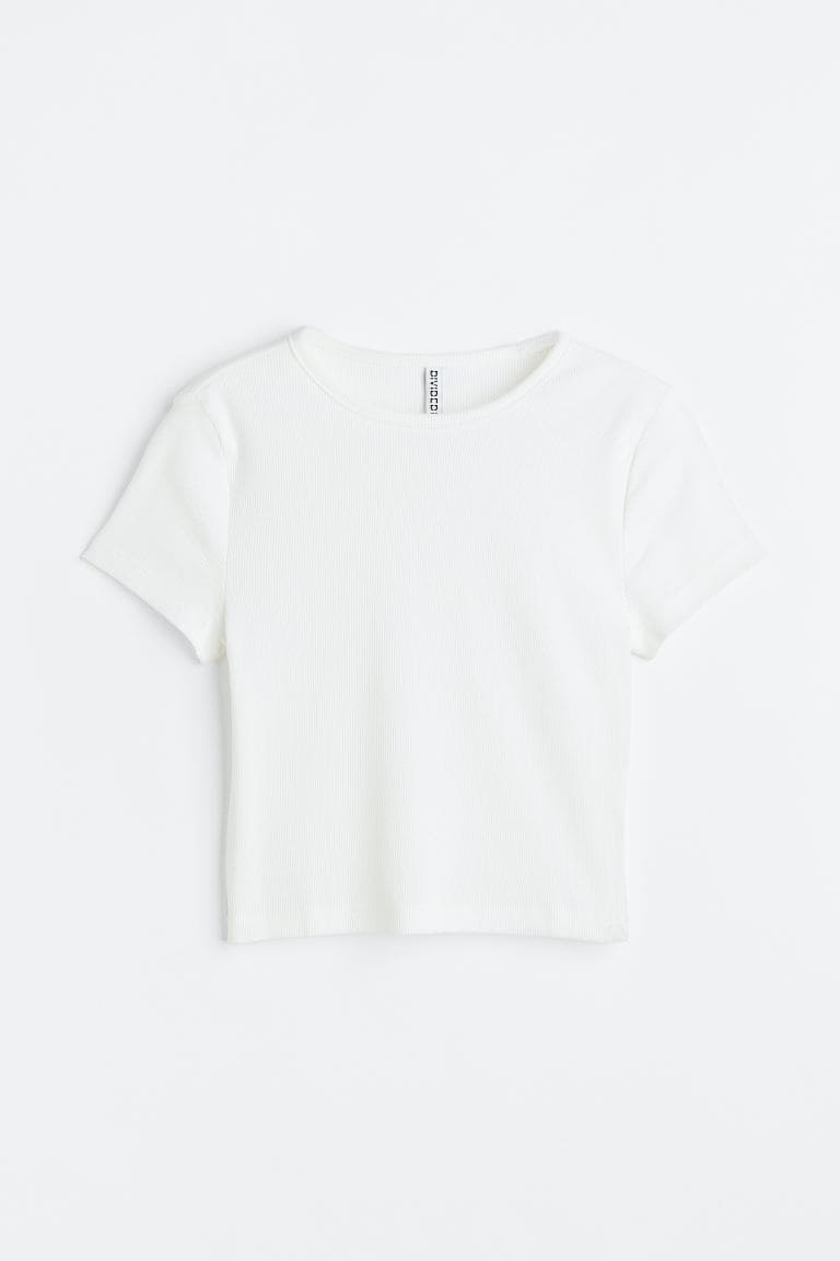 Cotton jersey top - White